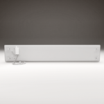 ZenSwiss Deluxe Infrarotpanel 400W in Matt Weiss, elegantes Design für Wand- oder Deckenmontage.