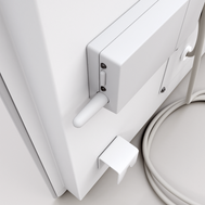 ZenSwiss Deluxe Infrarotpanel 550W in weiss, ideal für Deckenmontage, elegantes Design und platzsparend.