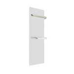 Handtuchtrockner ZenSwiss furo in Matt Weiss, 52 x 120 cm mit integrierter Touch-Steuerung und 2 Handtuchhaltern.
