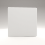 Matt weisse ZenSwiss Infrarotheizung (260W) mit elegantem Design, Grösse 54x54 cm, montierbar an Decke oder Wand.