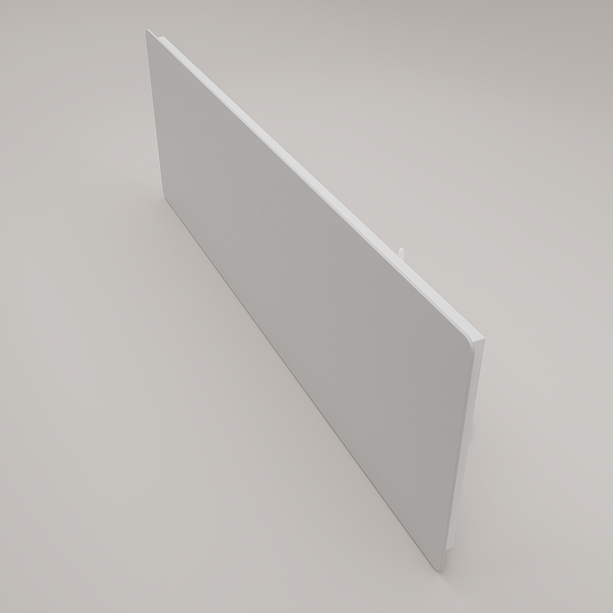 Niedrigenergie-Infrarotheizung 390W von ZenSwiss in Matt Weiss, geeignet für Wand- und Deckmontage.