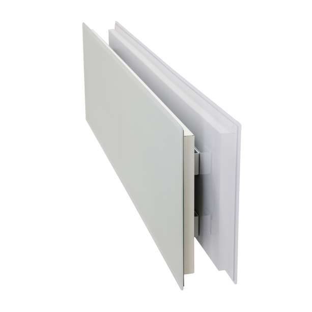 ZenSwiss Niedrigenergie-Infrarotheizung 390W in Matt Weiss mit elegantem Design, ideal für Wand- oder Deckenmontage.