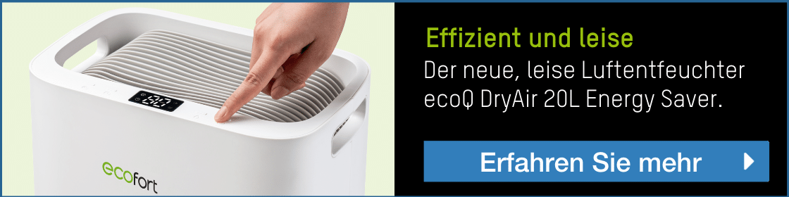 Luftentfeuchter ecoQ DryAir 20L Energy Saver Black Friday Aktion