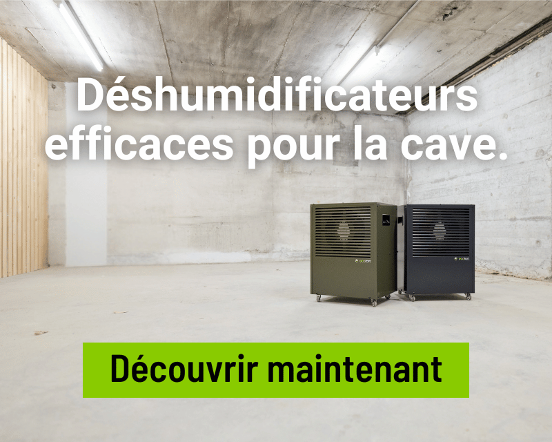 Déshumidificateurs de cave efficaces et robustes.