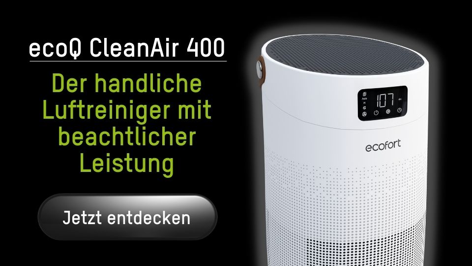 ecoQ CleanAir - Der handliche Luftreiniger mit beachtlicher Leistung