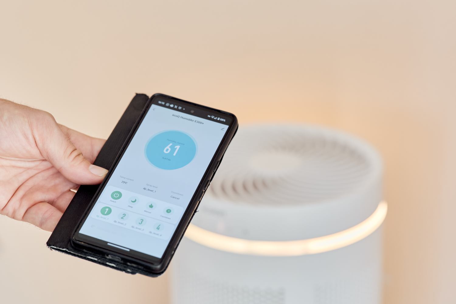 ecoQ HumidAir E300+ Smartphone App Steuerung