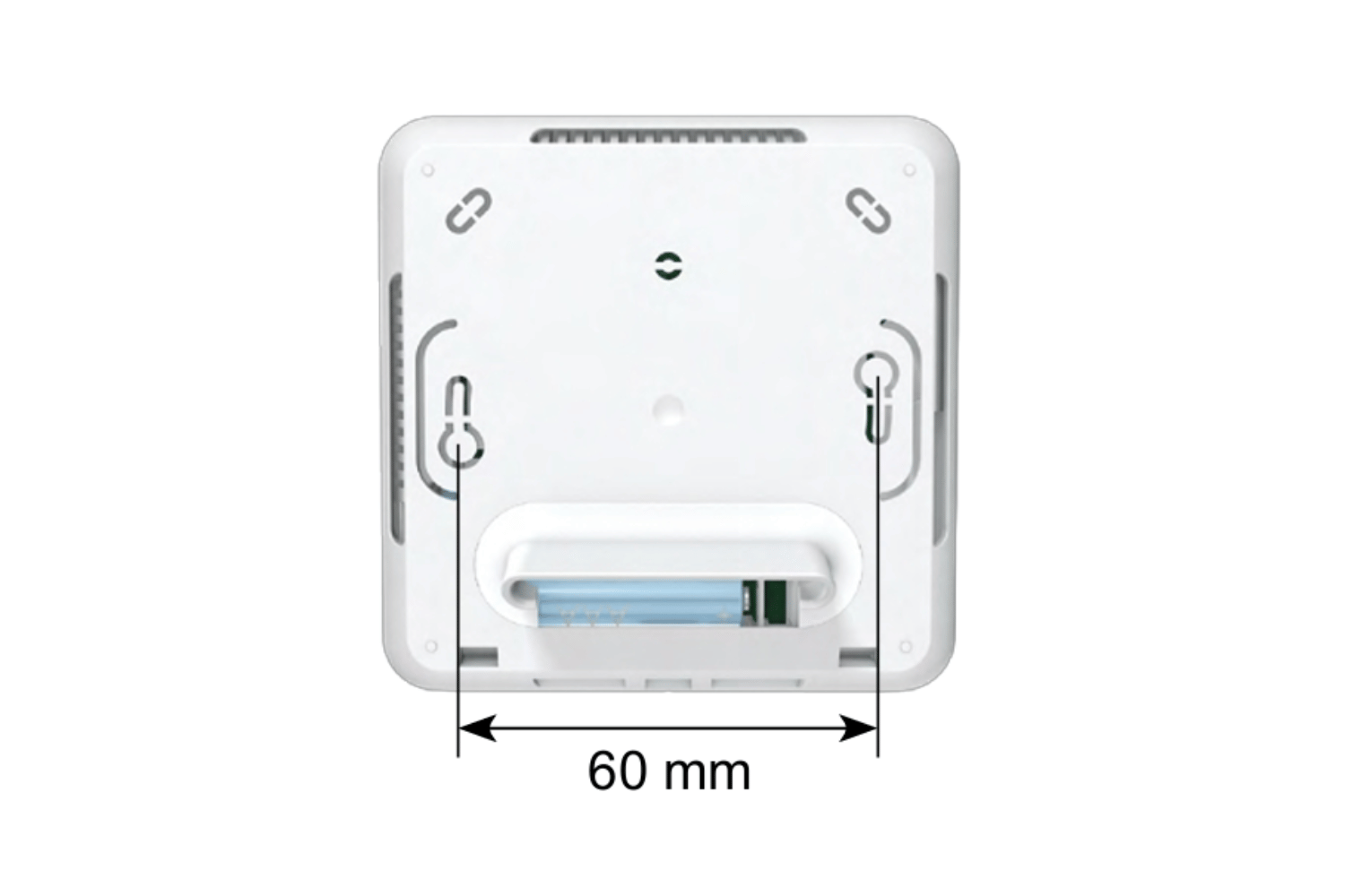 Thermostat ecoheat sensus - Vue arrière avec dimensions