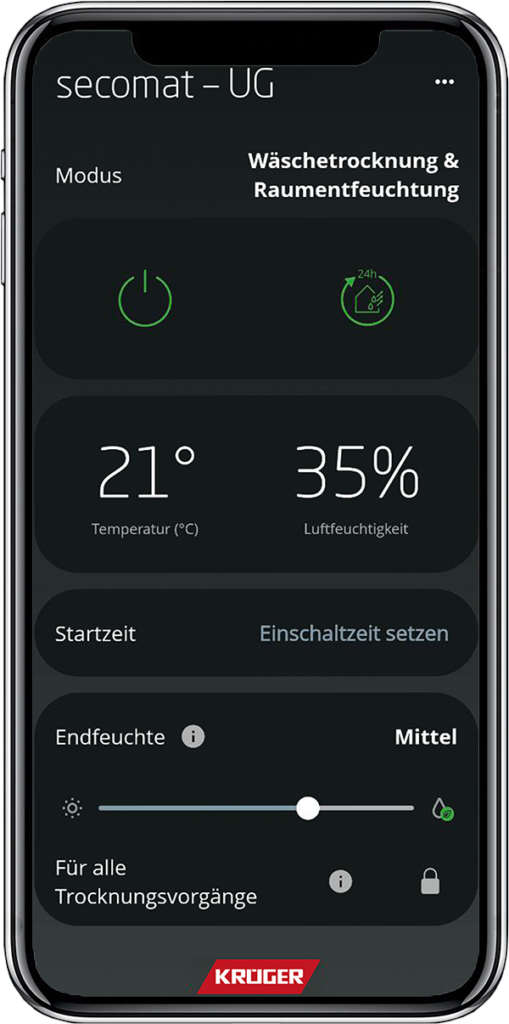 Krüger secomat App pour google & Apple